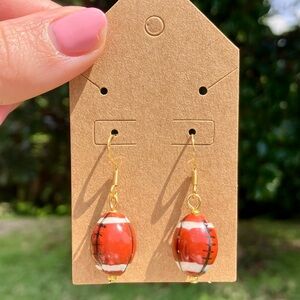 18k Gold Plated Football Earrings: Game Day Jewelry
